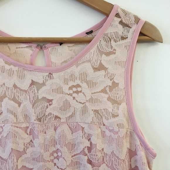 Pink Lace Dress Size 6 - Picture 2 of 5
